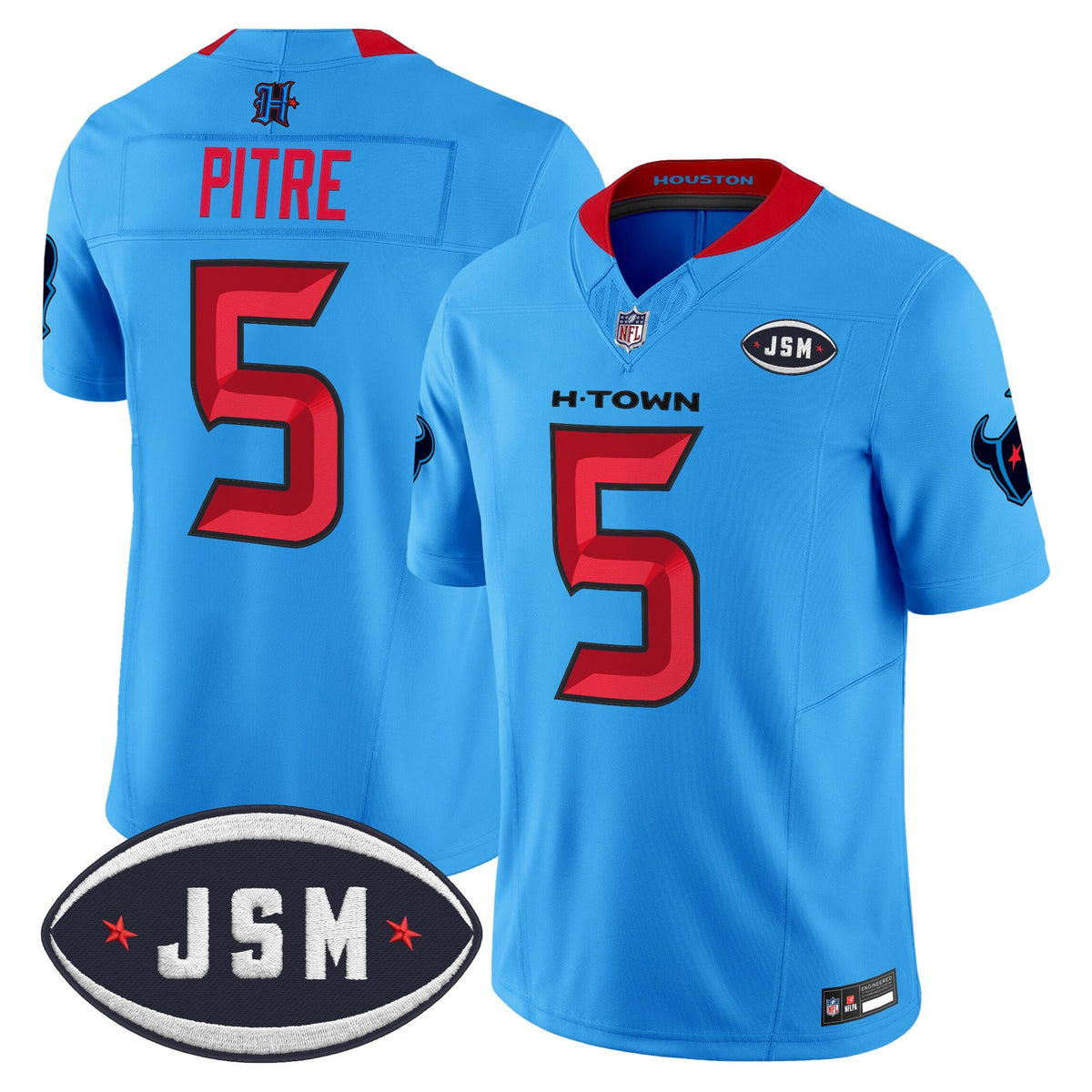 Houston Texan Janice McNair Memorial Patch Vapor Limited Jersey - Stitched-Cuztomshoes
