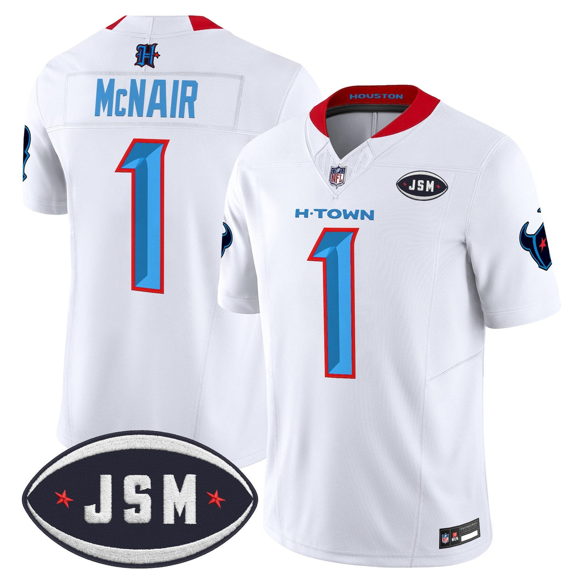 Houston Texan Janice McNair Memorial Patch Vapor Limited Jersey - Stitched-Cuztomshoes