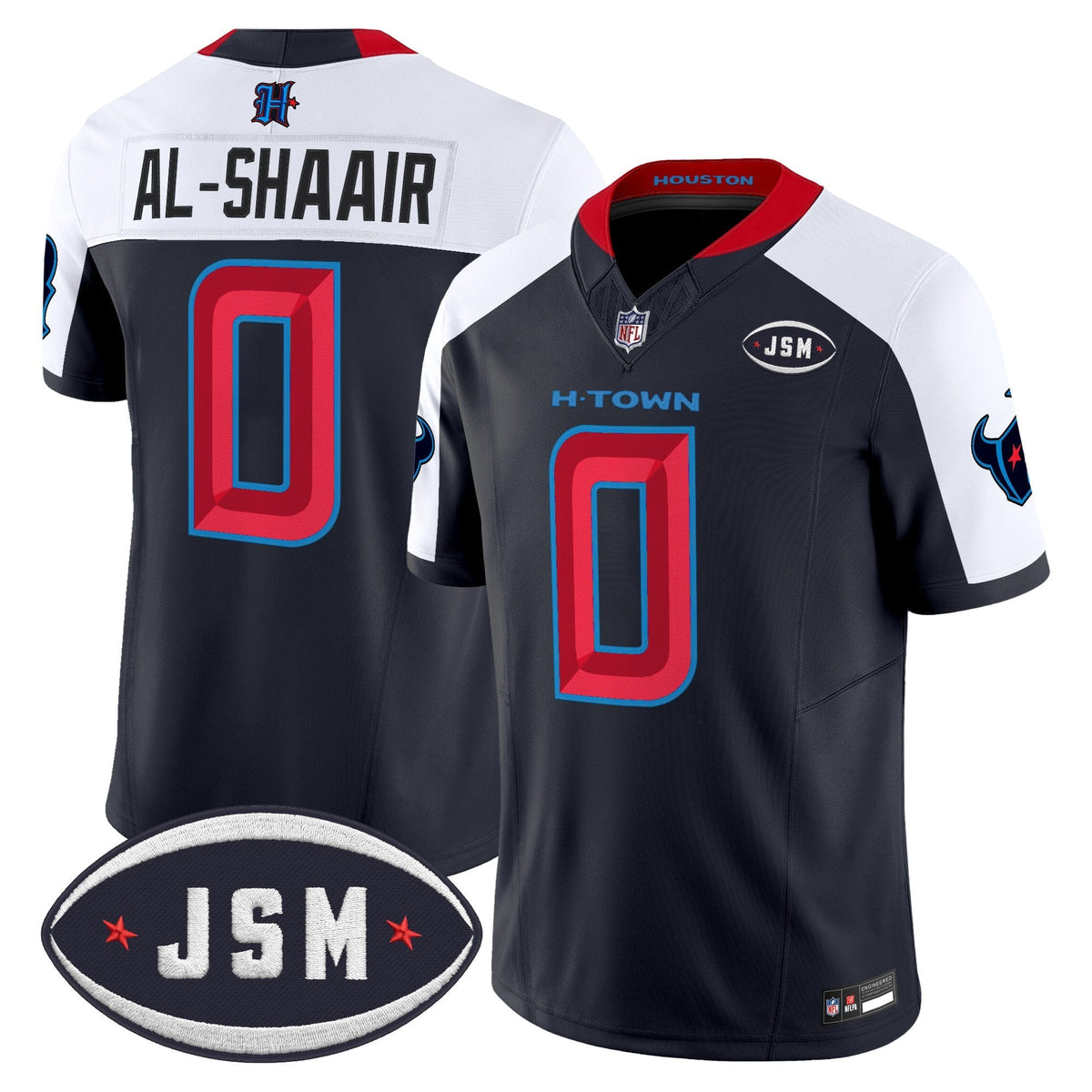 Houston Texan Janice McNair Memorial Patch Vapor Limited Jersey - Stitched-Cuztomshoes