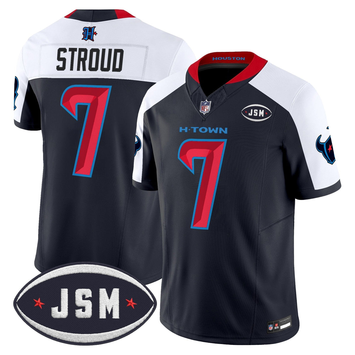 Houston Texan Janice McNair Memorial Patch Vapor Limited Jersey - Stitched-Cuztomshoes