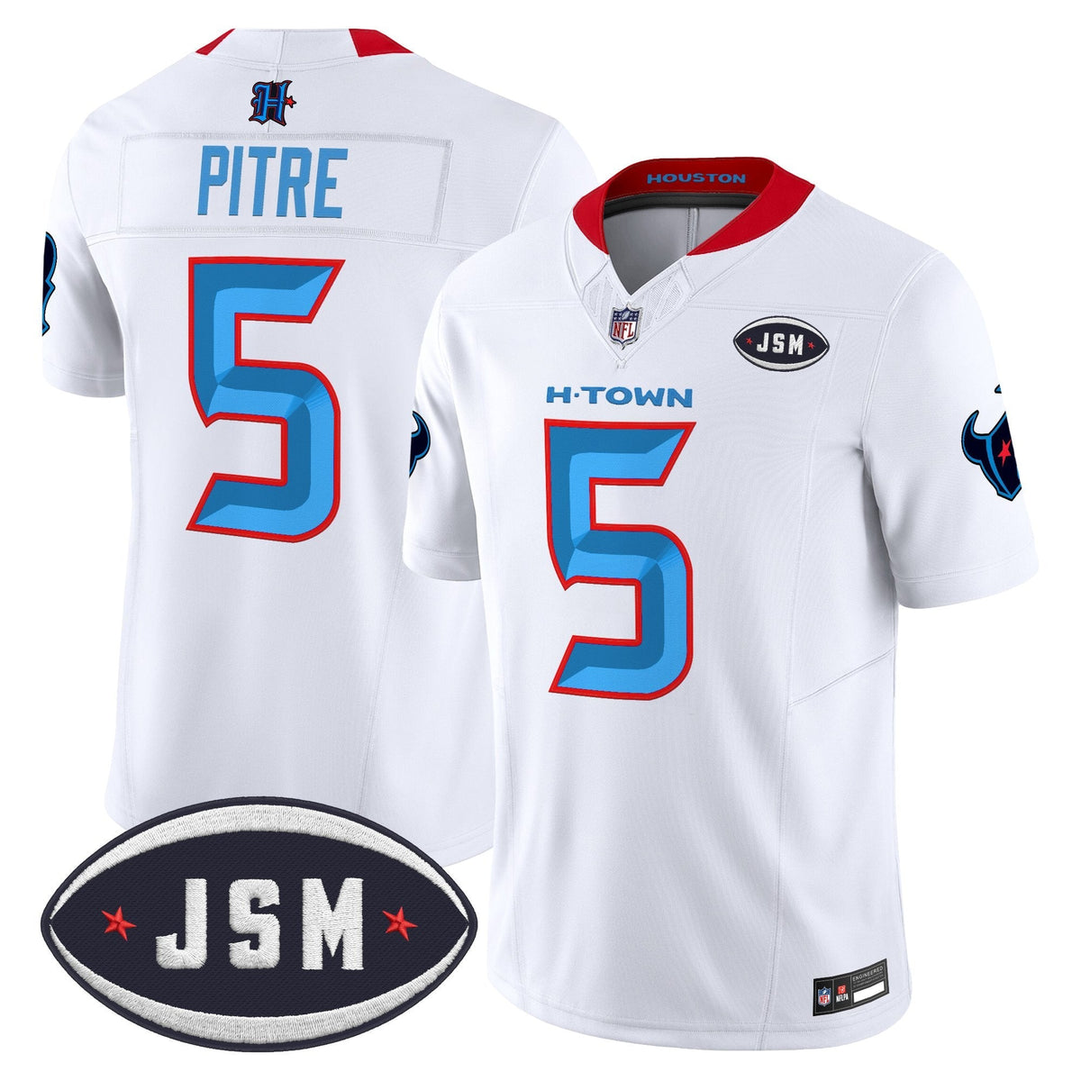Houston Texan Janice McNair Memorial Patch Vapor Limited Jersey - Stitched-Cuztomshoes