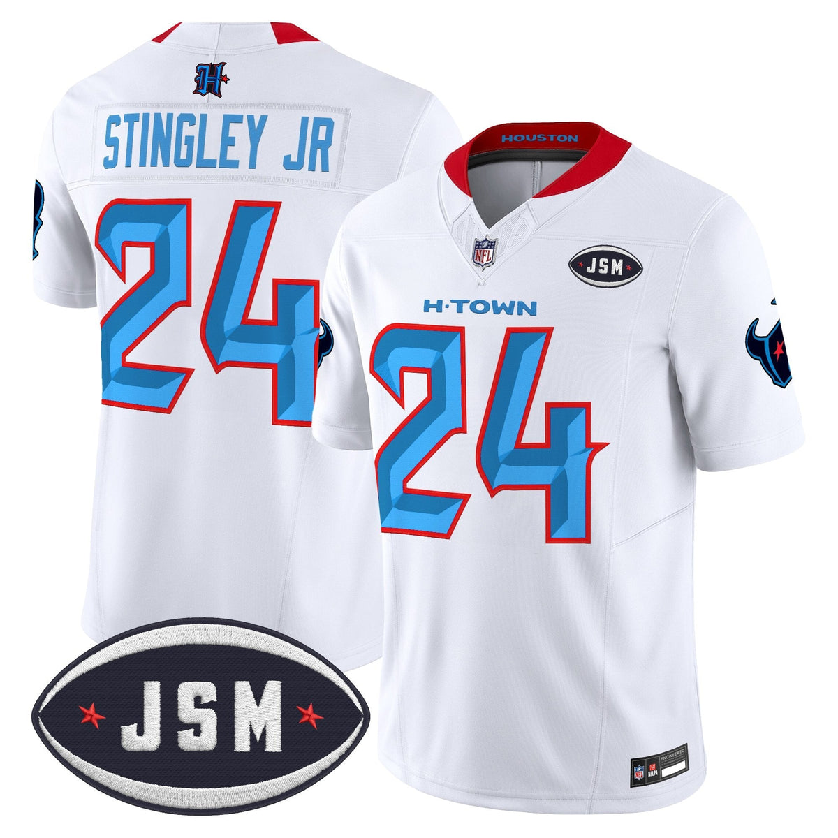 Houston Texan Janice McNair Memorial Patch Vapor Limited Jersey - Stitched-Cuztomshoes