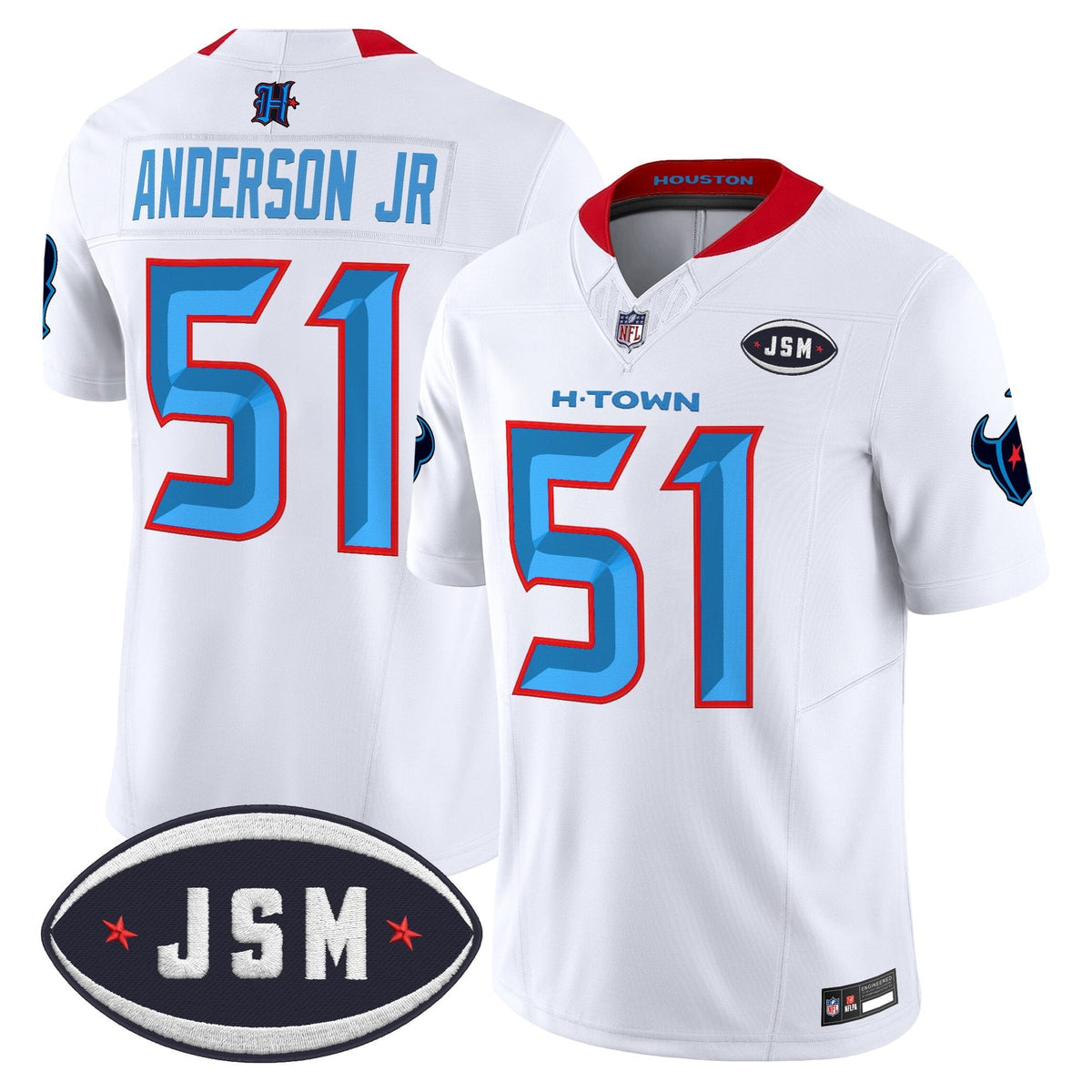 Houston Texan Janice McNair Memorial Patch Vapor Limited Jersey - Stitched-Cuztomshoes