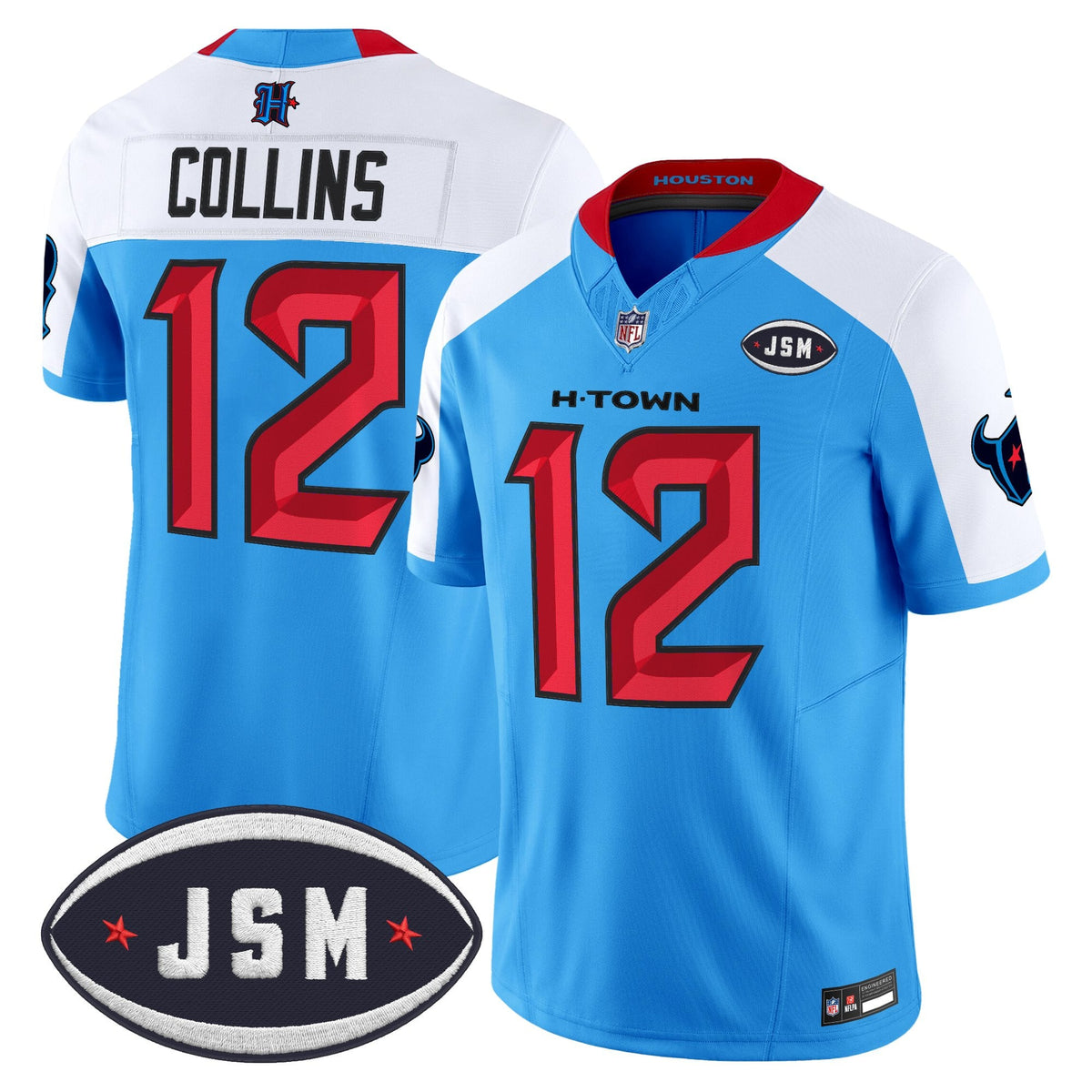 Houston Texan Janice McNair Memorial Patch Vapor Limited Jersey - Stitched-Cuztomshoes