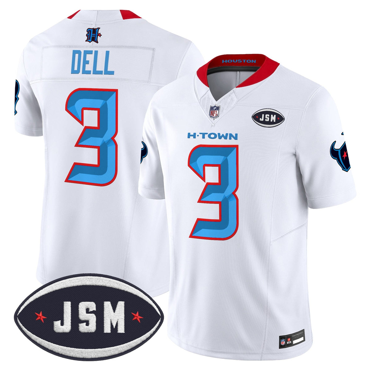 Houston Texan Janice McNair Memorial Patch Vapor Limited Jersey - Stitched-Cuztomshoes