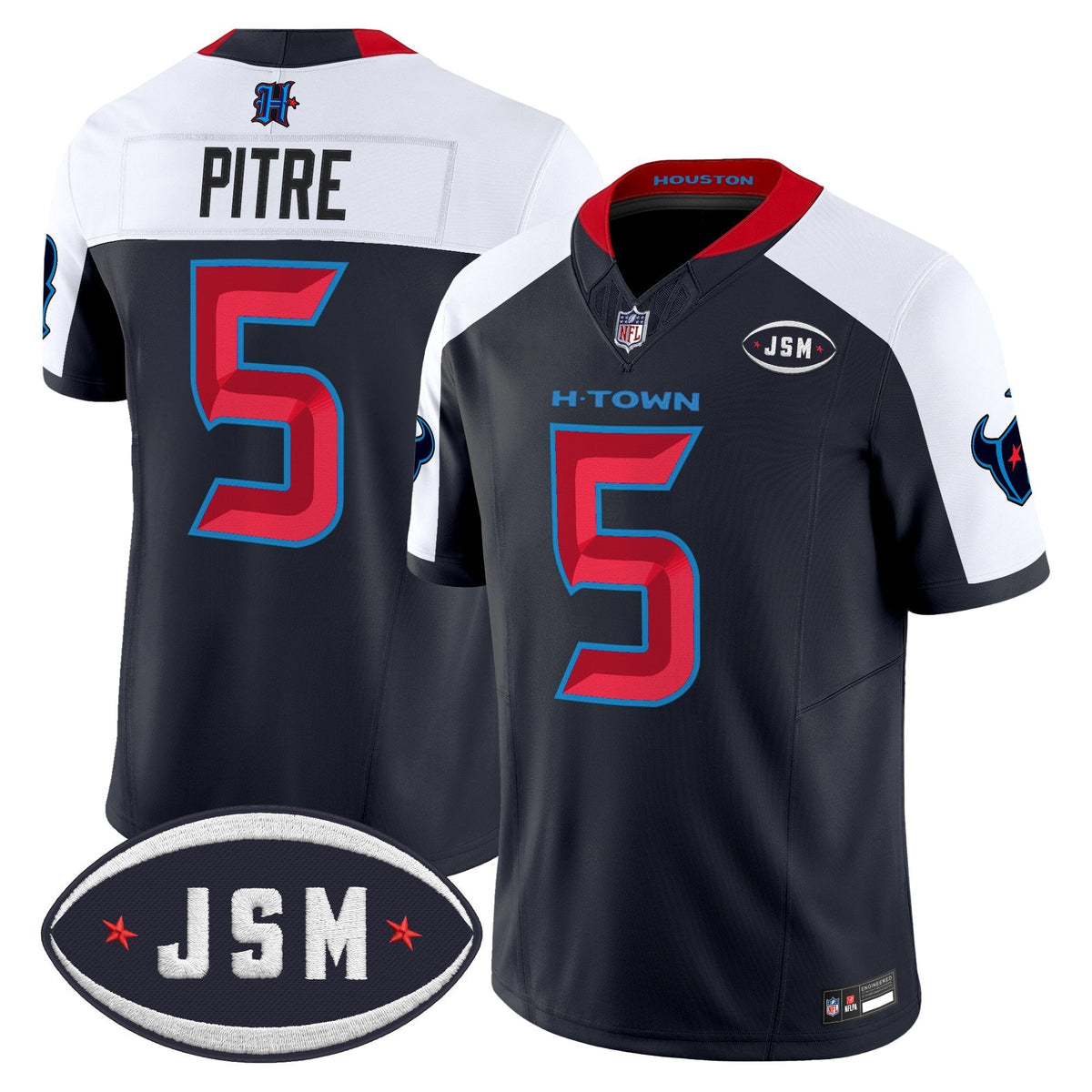Houston Texan Janice McNair Memorial Patch Vapor Limited Jersey - Stitched-Cuztomshoes