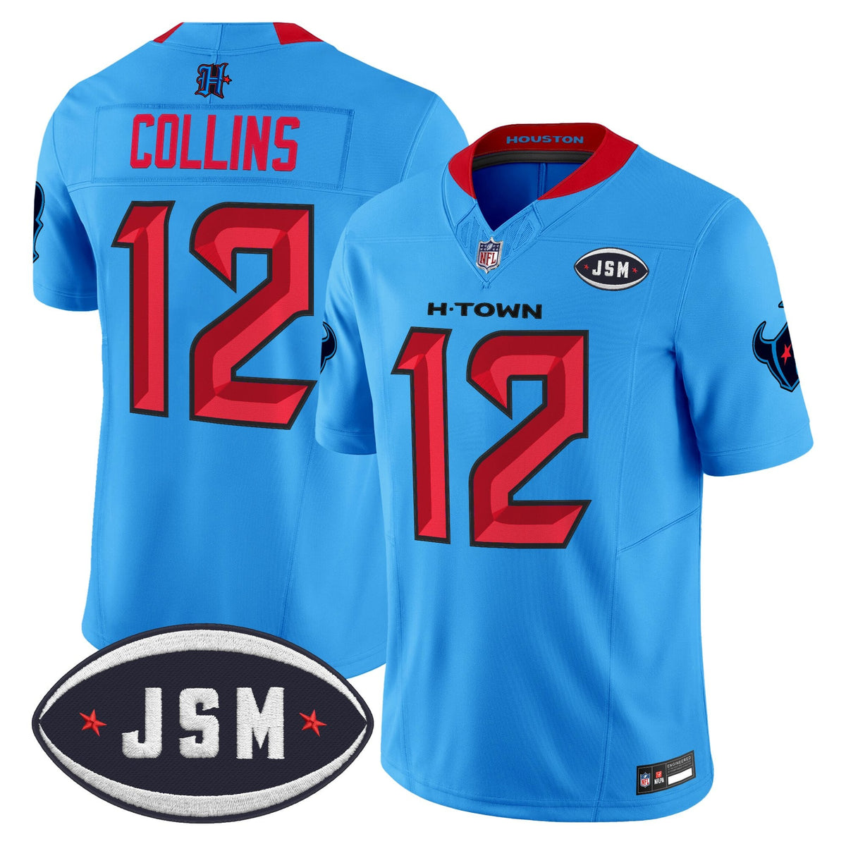 Houston Texan Janice McNair Memorial Patch Vapor Limited Jersey - Stitched-Cuztomshoes