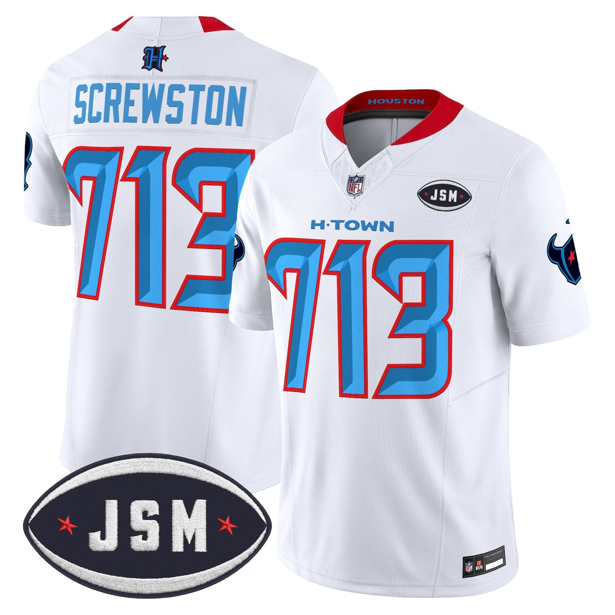 Houston Texan Janice McNair Memorial Patch Vapor Limited Jersey - Stitched-Cuztomshoes