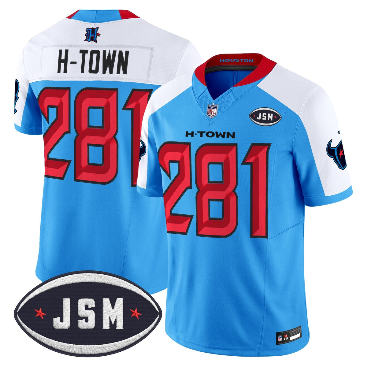 Houston Texan Janice McNair Memorial Patch Vapor Limited Jersey - Stitched-Cuztomshoes