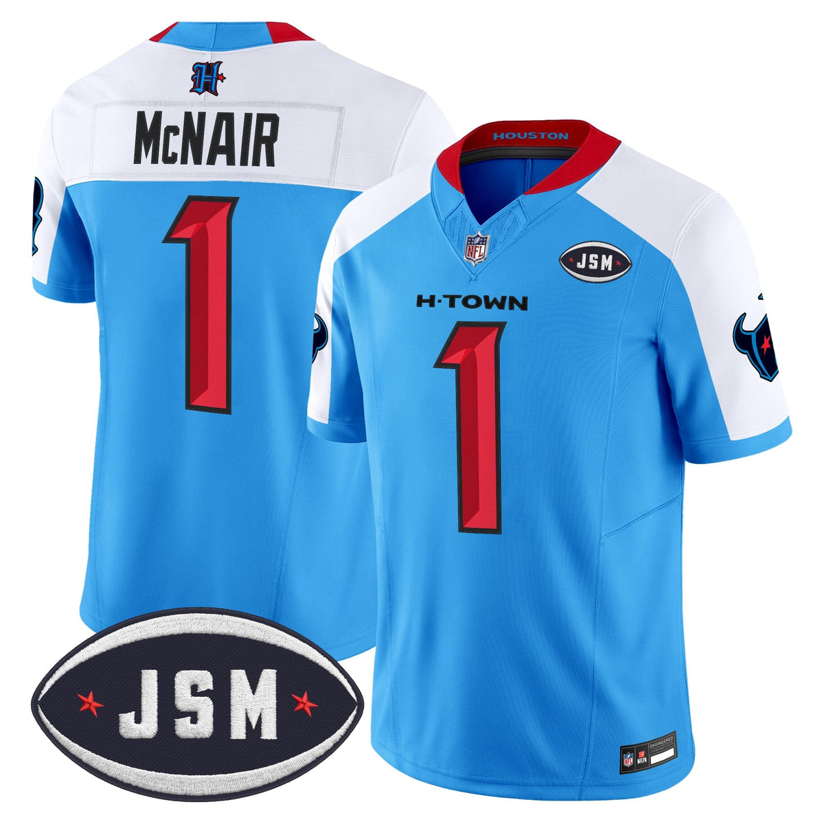 Houston Texan Janice McNair Memorial Patch Vapor Limited Jersey - Stitched-Cuztomshoes