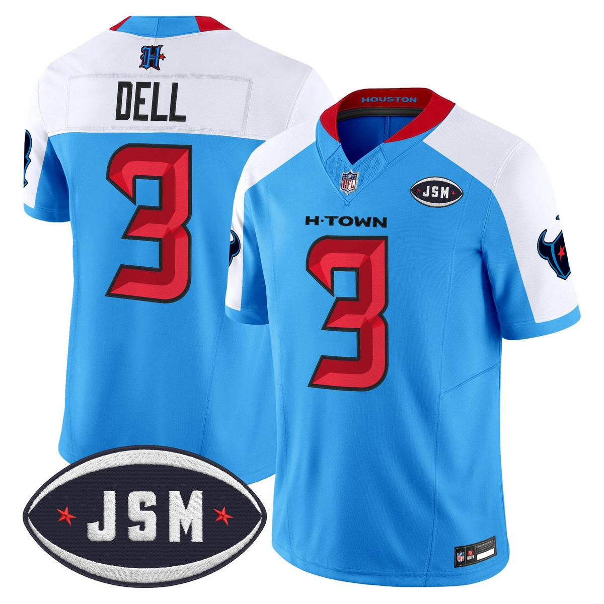 Houston Texan Janice McNair Memorial Patch Vapor Limited Jersey - Stitched-Cuztomshoes