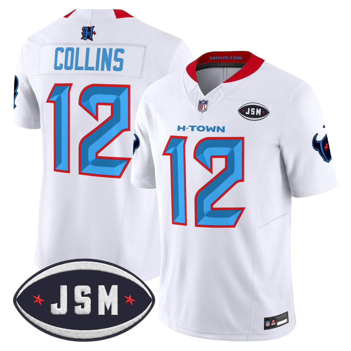 Houston Texan Janice McNair Memorial Patch Vapor Limited Jersey - Stitched-Cuztomshoes