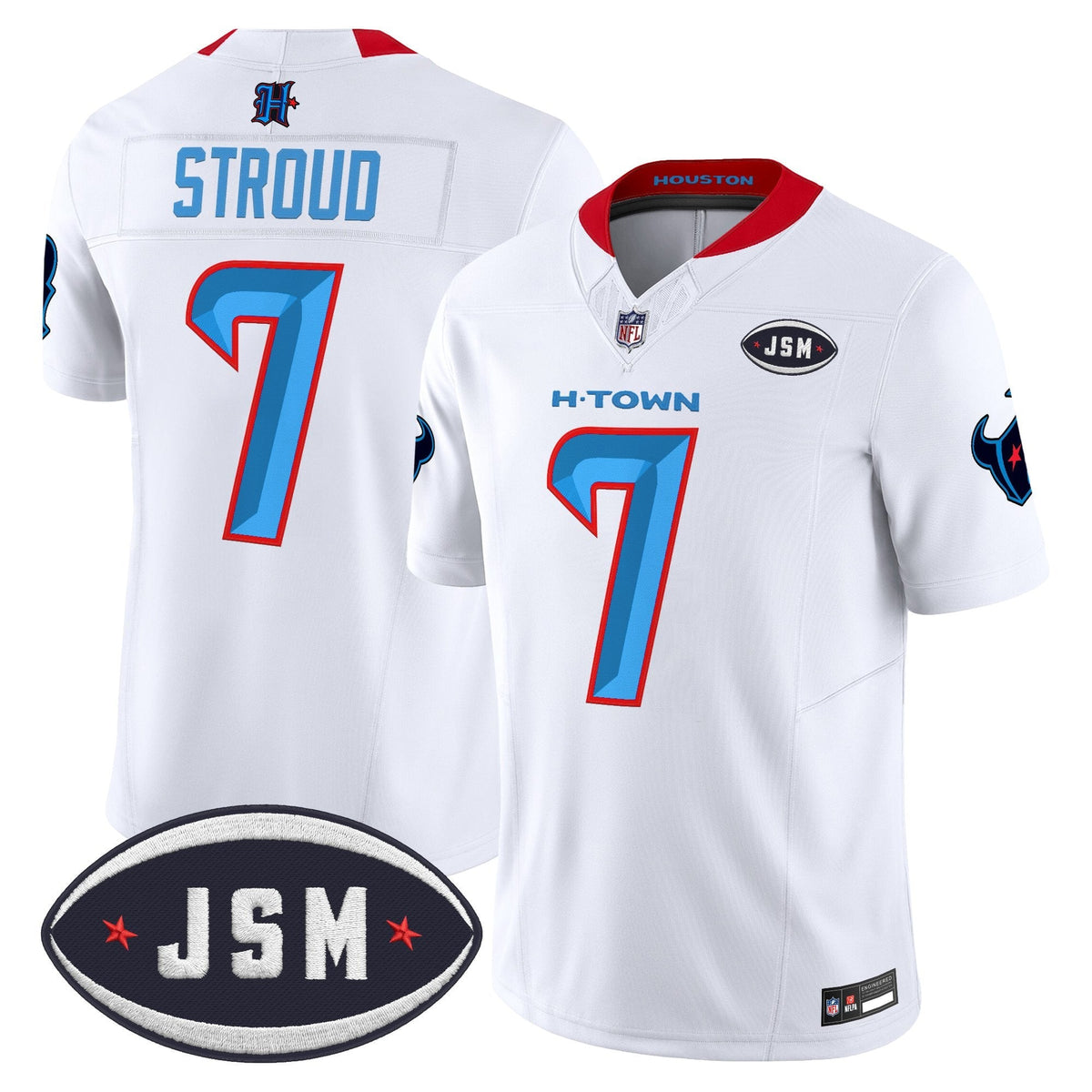 Houston Texan Janice McNair Memorial Patch Vapor Limited Jersey - Stitched-Cuztomshoes