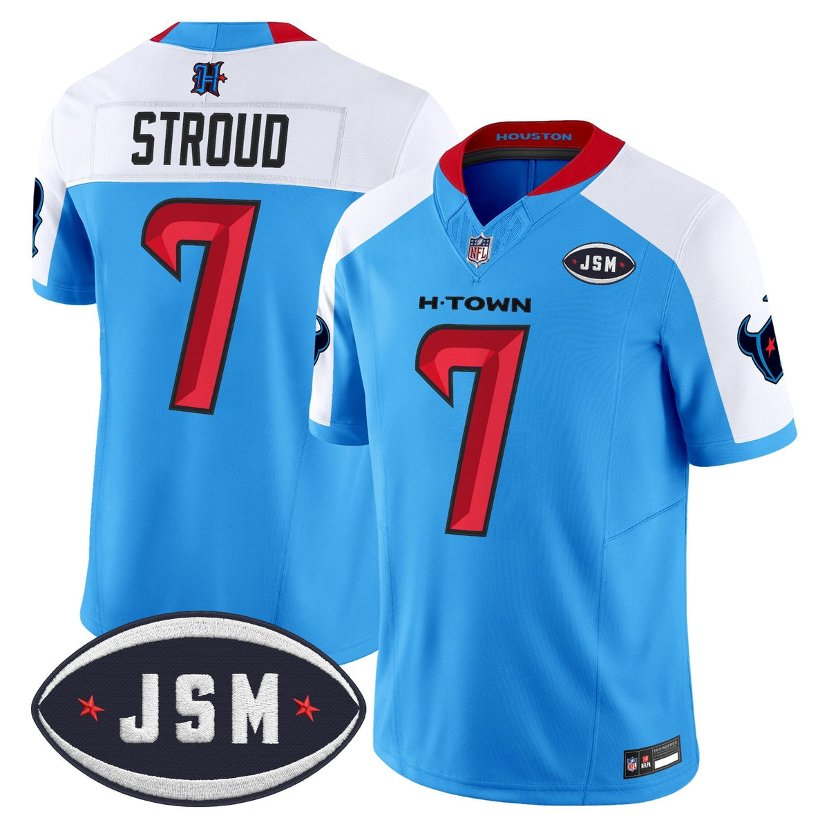 Houston Texan Janice McNair Memorial Patch Vapor Limited Jersey - Stitched-Cuztomshoes