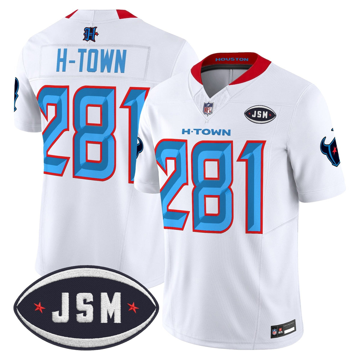 Houston Texan Janice McNair Memorial Patch Vapor Limited Jersey - Stitched-Cuztomshoes