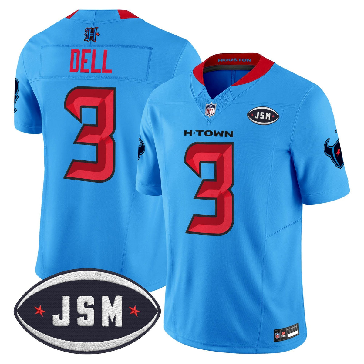 Houston Texan Janice McNair Memorial Patch Vapor Limited Jersey - Stitched-Cuztomshoes