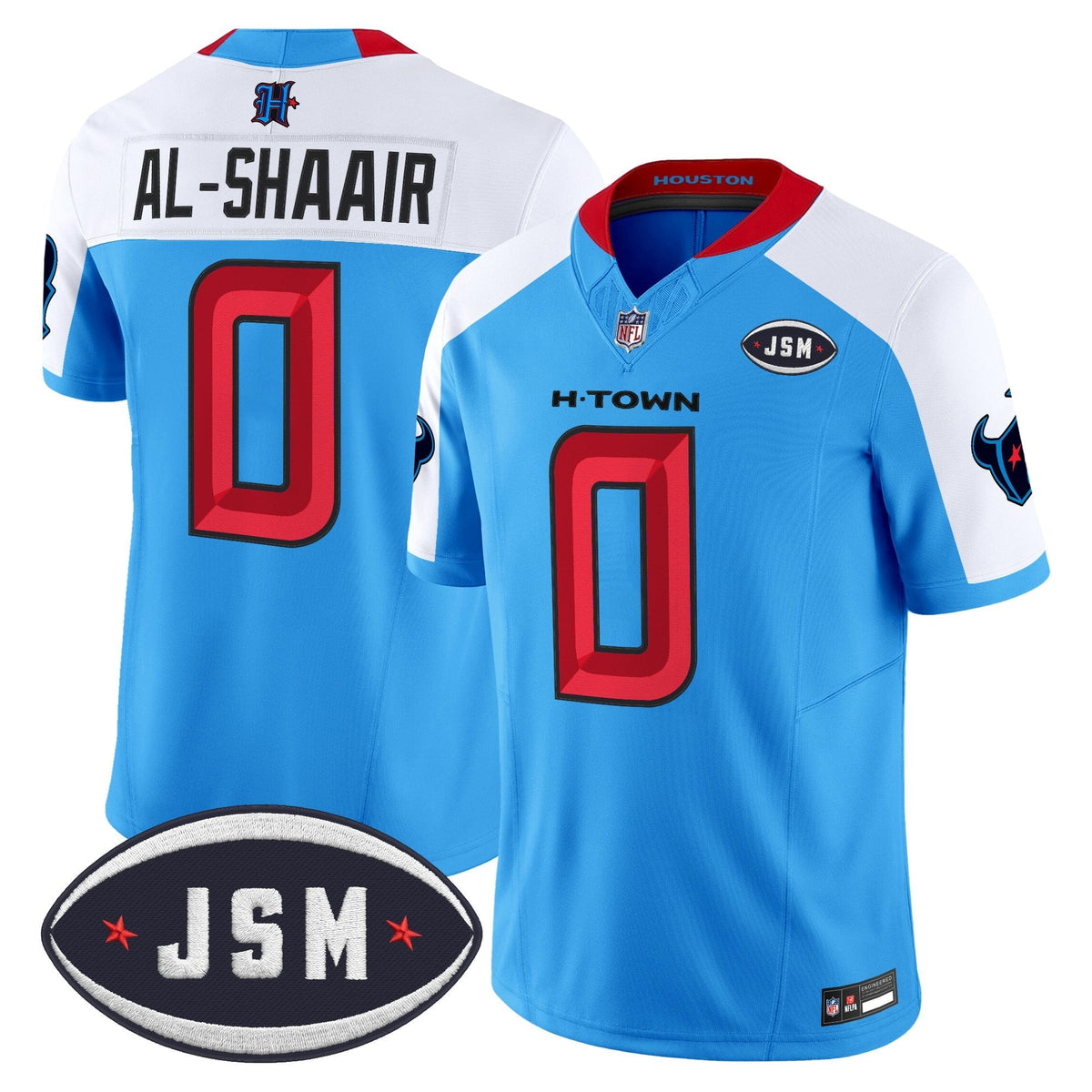 Houston Texan Janice McNair Memorial Patch Vapor Limited Jersey - Stitched-Cuztomshoes