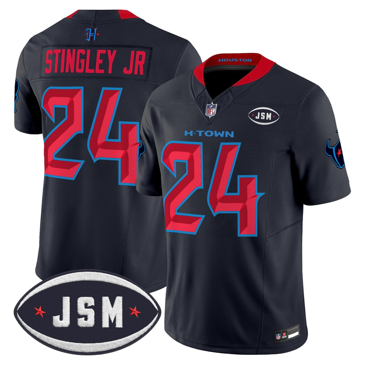 Houston Texan Janice McNair Memorial Patch Vapor Limited Jersey - Stitched-Cuztomshoes