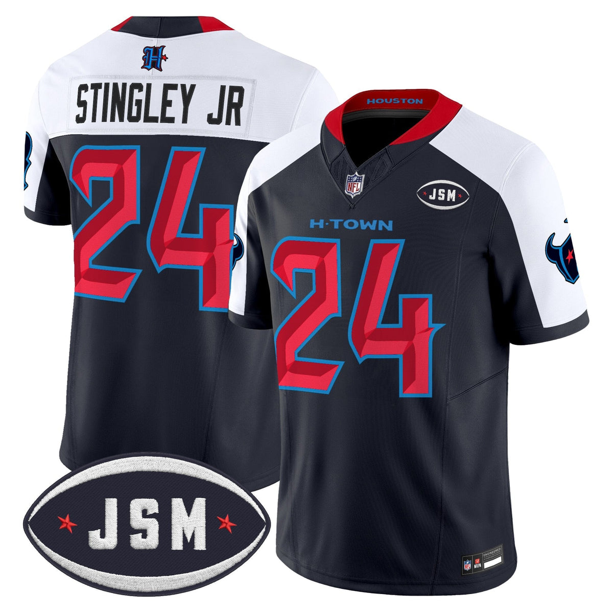 Houston Texan Janice McNair Memorial Patch Vapor Limited Jersey - Stitched-Cuztomshoes
