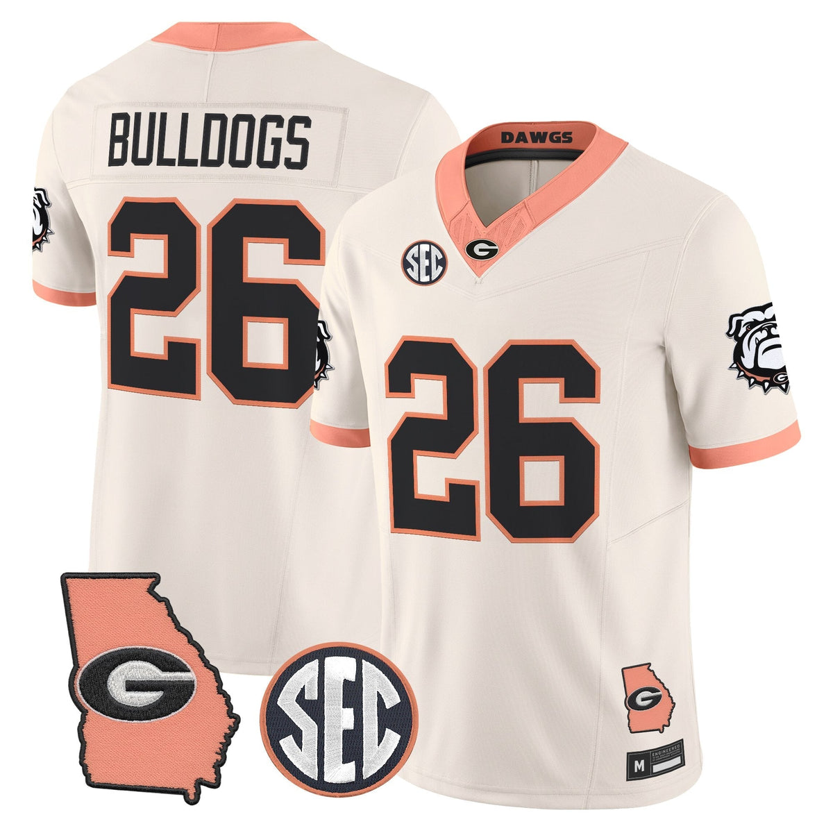 Georgia Bulldogs The Big Peach Vapor Limited Jersey - Stitched