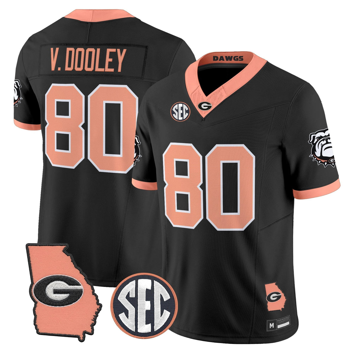 Georgia Bulldogs The Big Peach Vapor Limited Jersey - Stitched