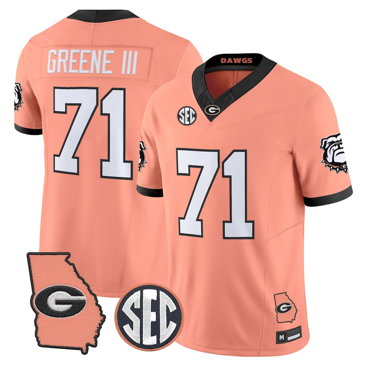 Georgia Bulldogs The Big Peach Vapor Limited Jersey - Stitched