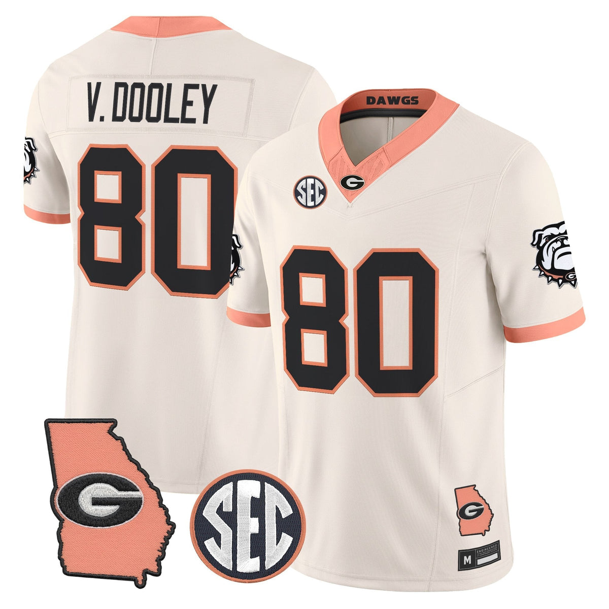 Georgia Bulldogs The Big Peach Vapor Limited Jersey - Stitched