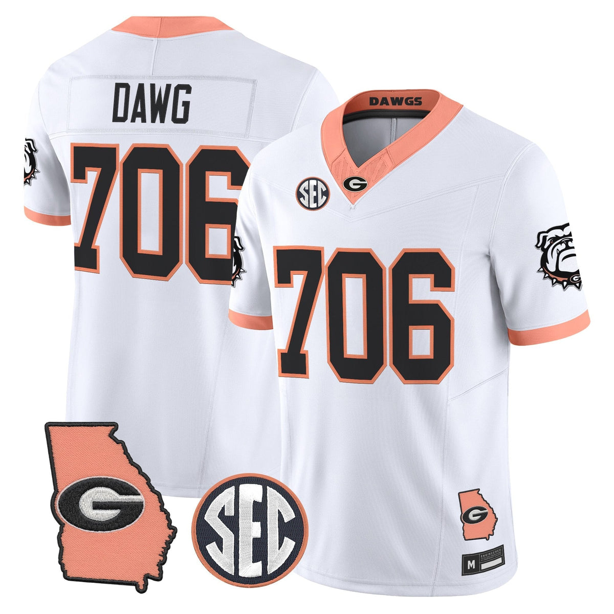 Georgia Bulldogs The Big Peach Vapor Limited Jersey - Stitched