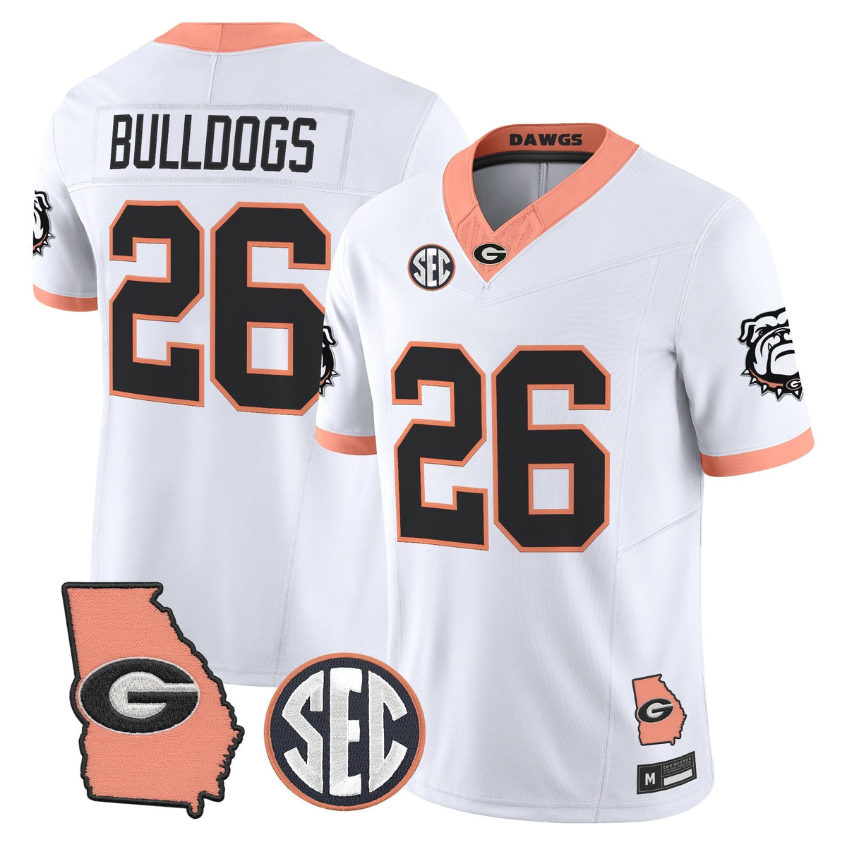 Georgia Bulldogs The Big Peach Vapor Limited Jersey - Stitched