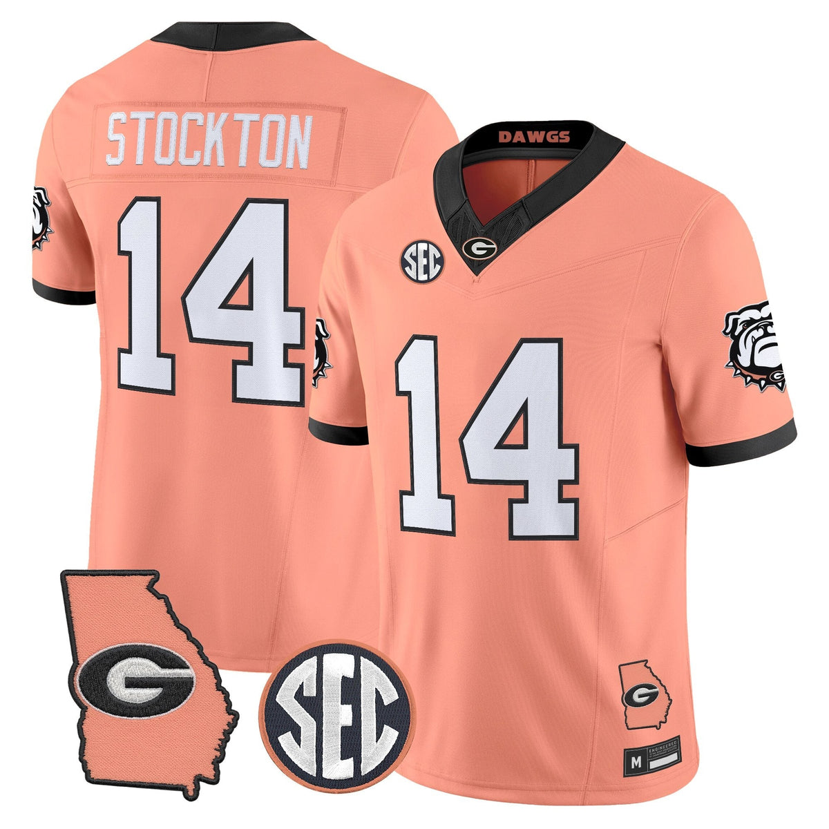 Georgia Bulldogs The Big Peach Vapor Limited Jersey - Stitched