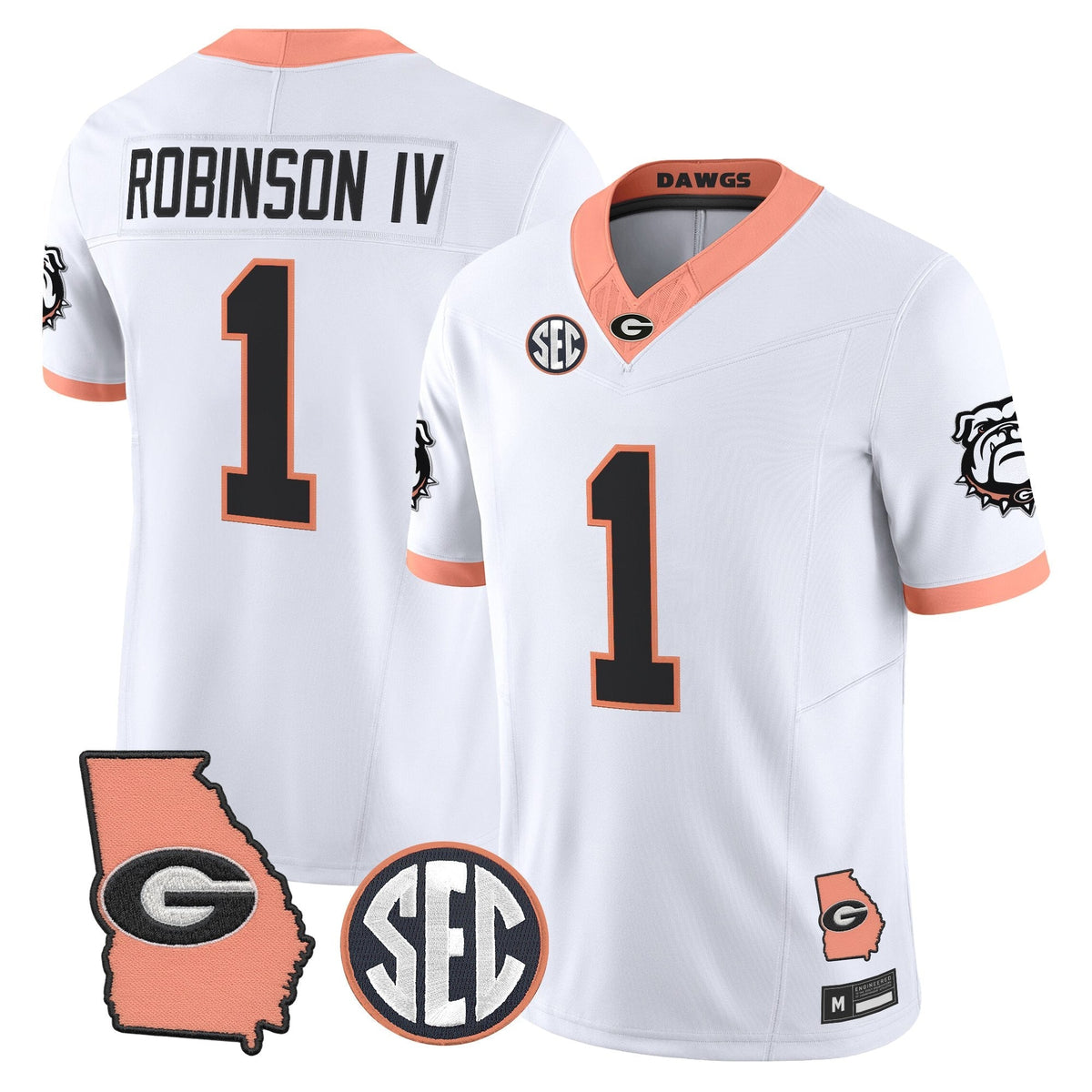 Georgia Bulldogs The Big Peach Vapor Limited Jersey - Stitched