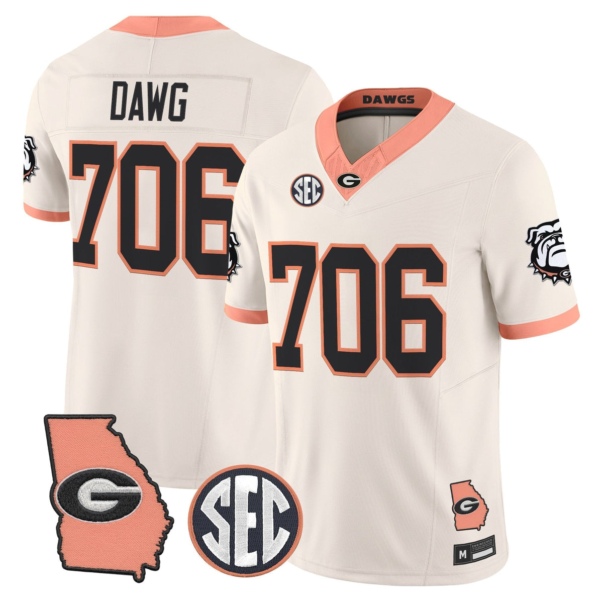 Georgia Bulldogs The Big Peach Vapor Limited Jersey - Stitched