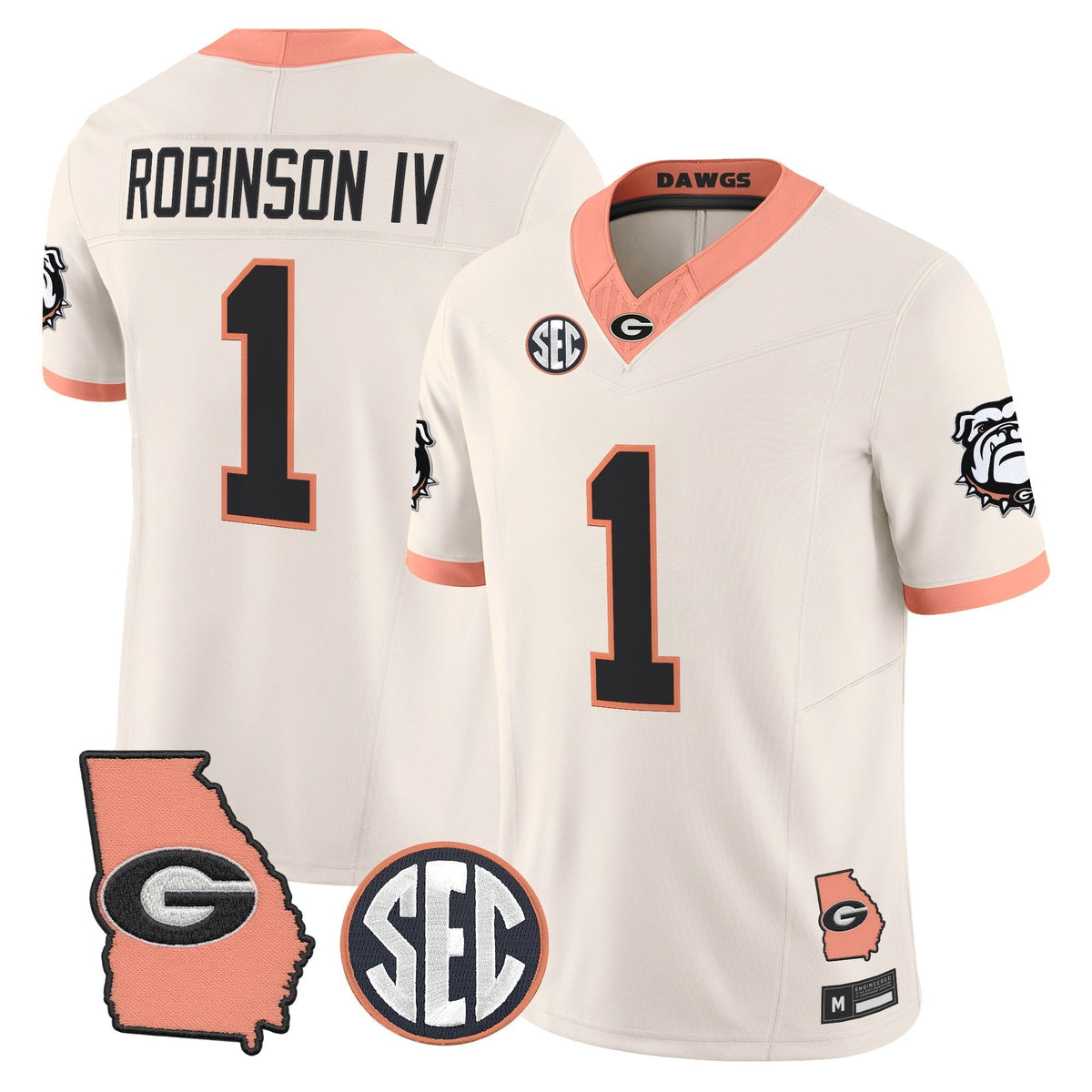 Georgia Bulldogs The Big Peach Vapor Limited Jersey - Stitched