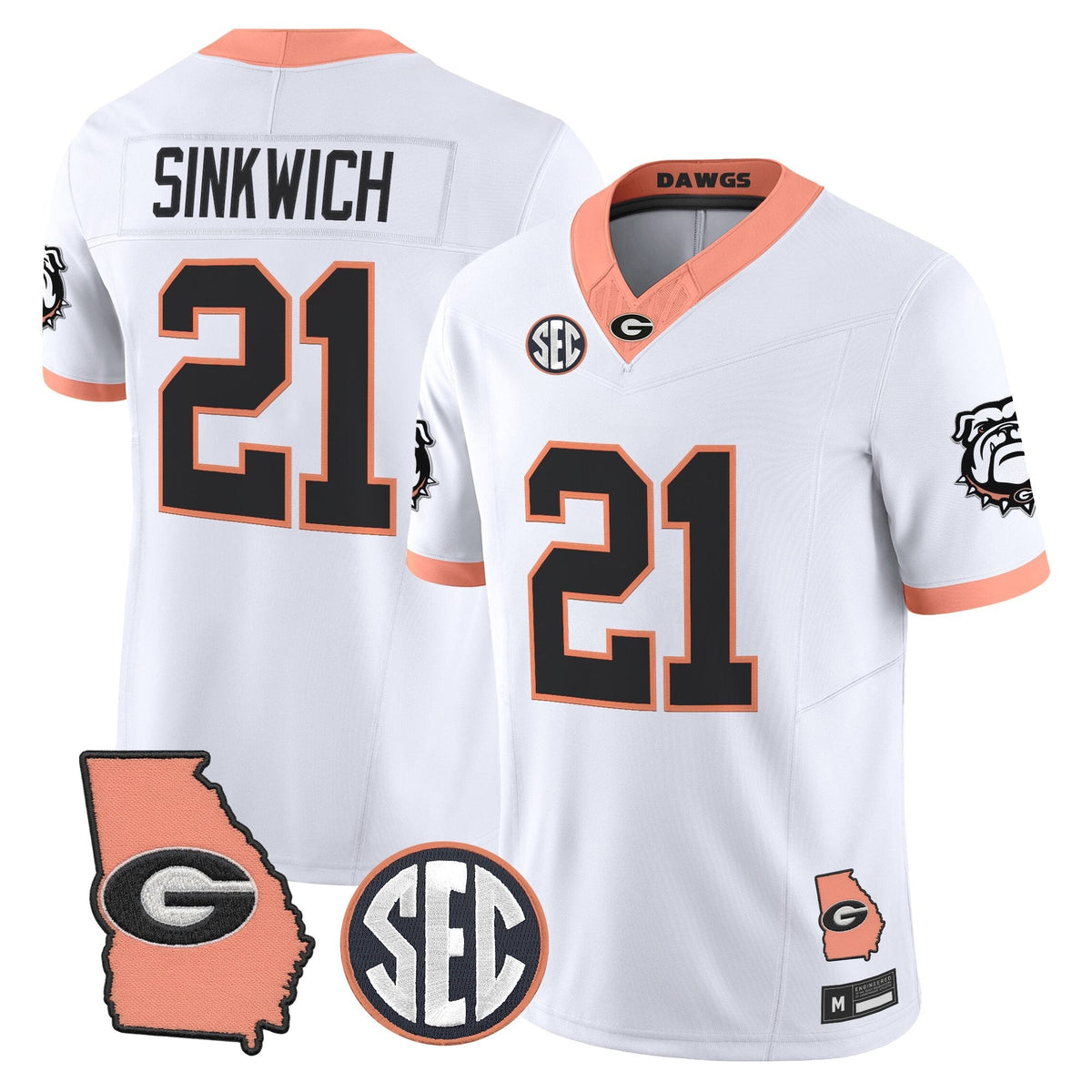 Georgia Bulldogs The Big Peach Vapor Limited Jersey - Stitched