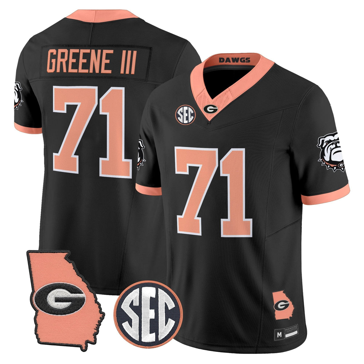 Georgia Bulldogs The Big Peach Vapor Limited Jersey - Stitched
