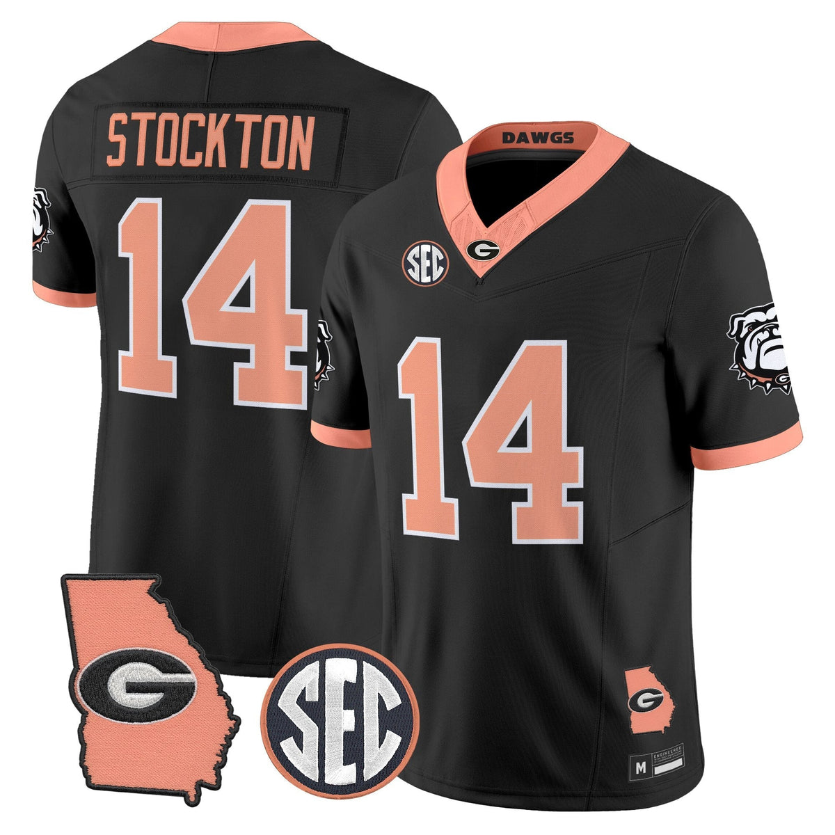 Georgia Bulldogs The Big Peach Vapor Limited Jersey - Stitched