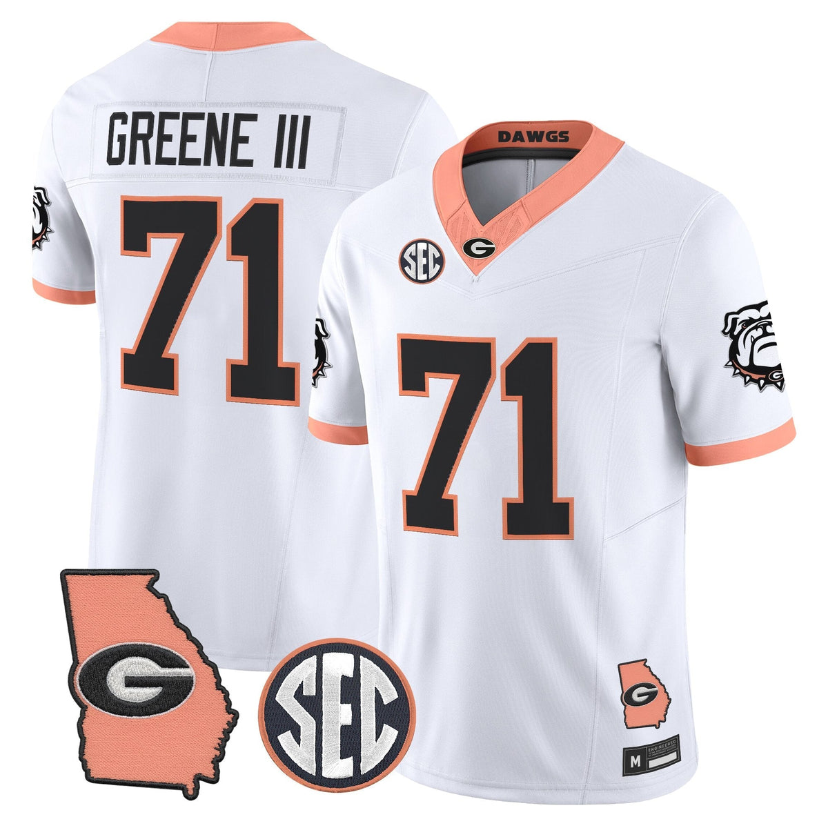 Georgia Bulldogs The Big Peach Vapor Limited Jersey - Stitched