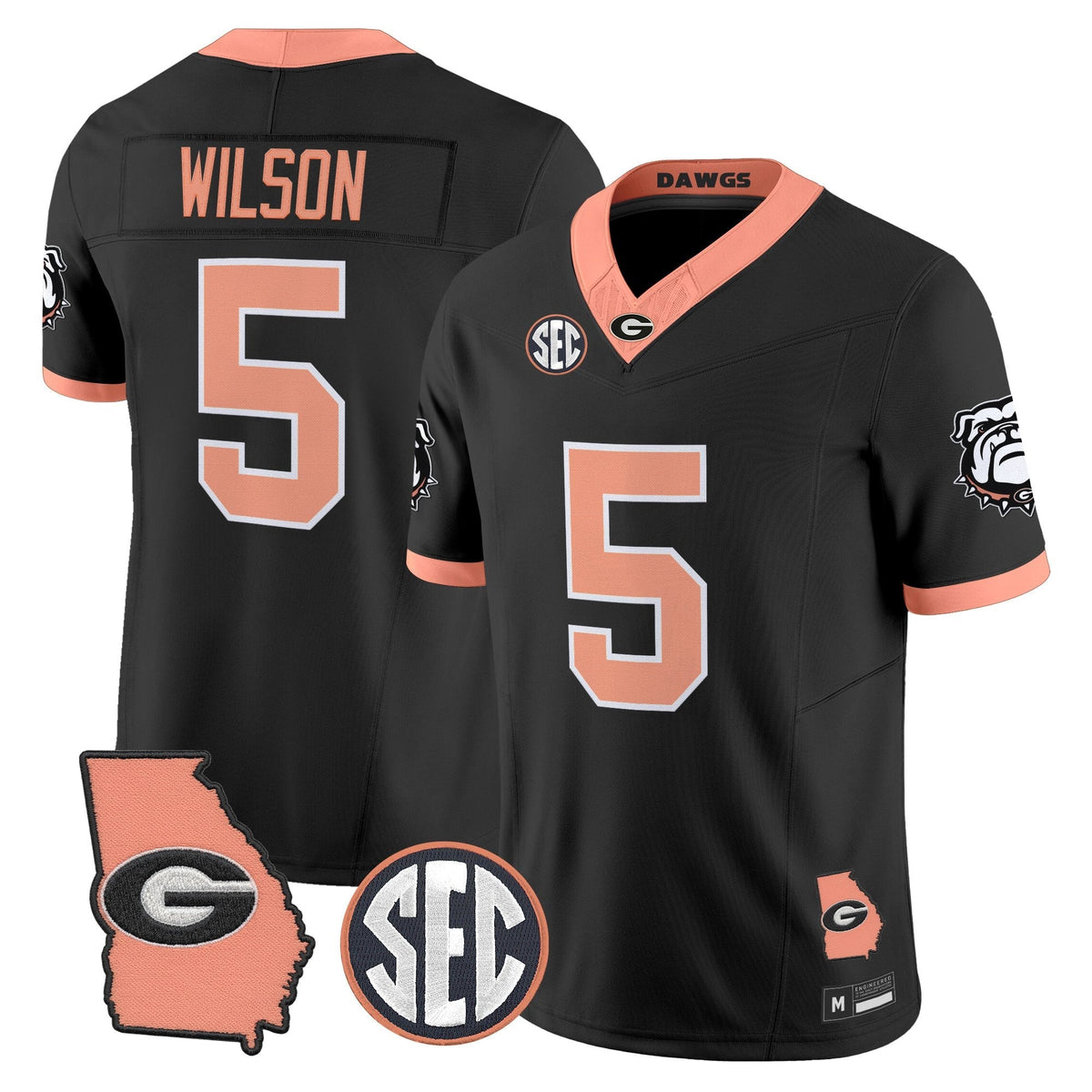 Georgia Bulldogs The Big Peach Vapor Limited Jersey - Stitched
