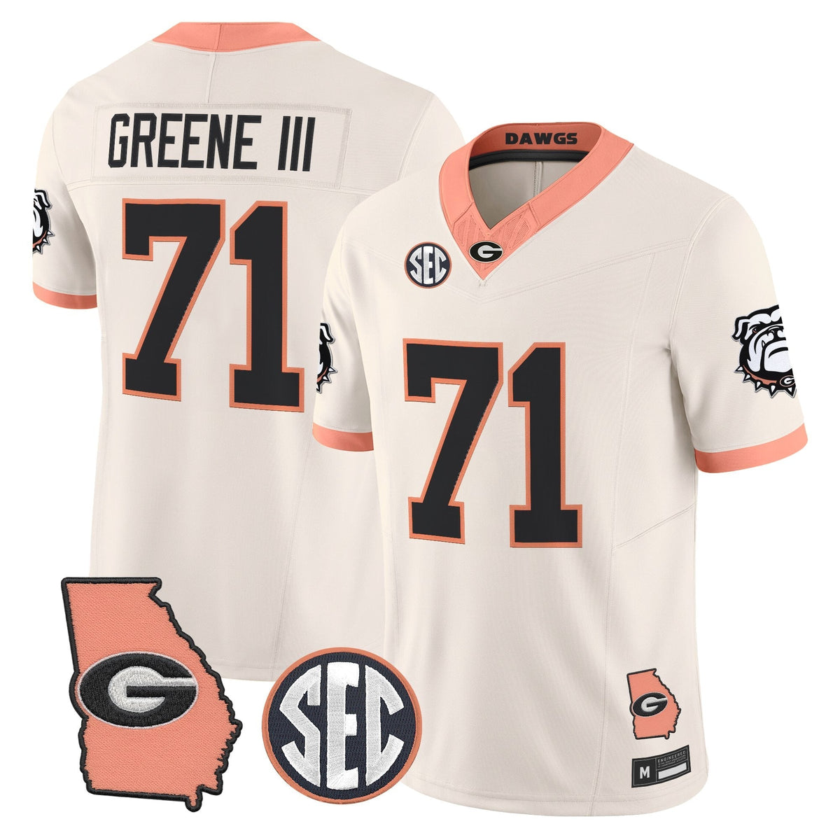 Georgia Bulldogs The Big Peach Vapor Limited Jersey - Stitched