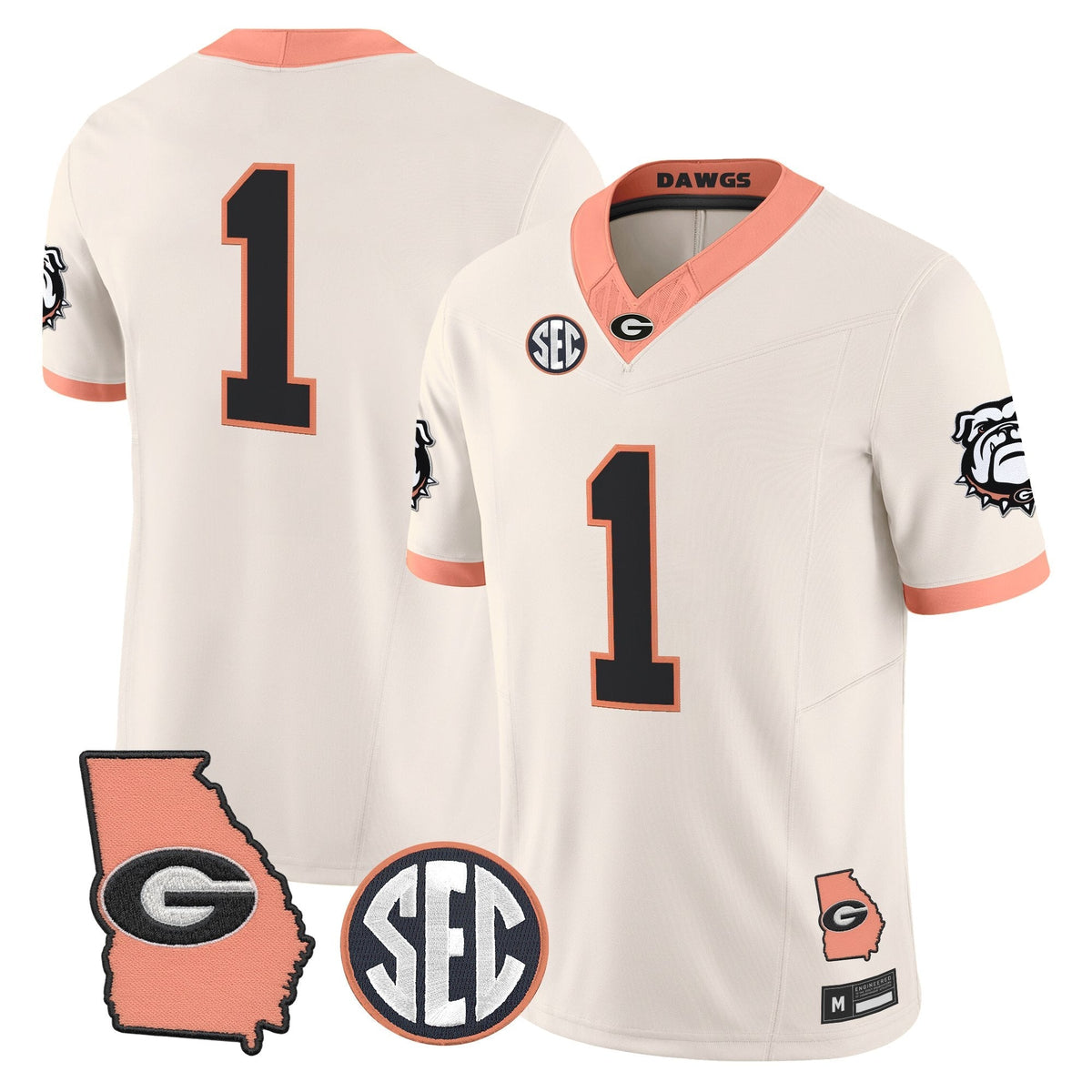 Georgia Bulldogs The Big Peach Vapor Limited Jersey - Stitched