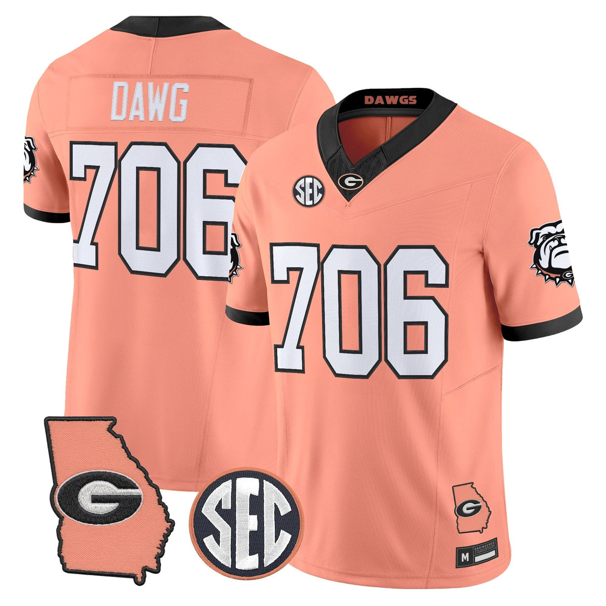 Georgia Bulldogs The Big Peach Vapor Limited Jersey - Stitched