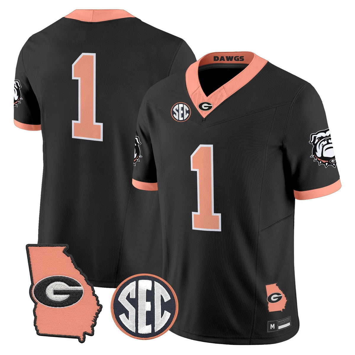 Georgia Bulldogs The Big Peach Vapor Limited Jersey - Stitched