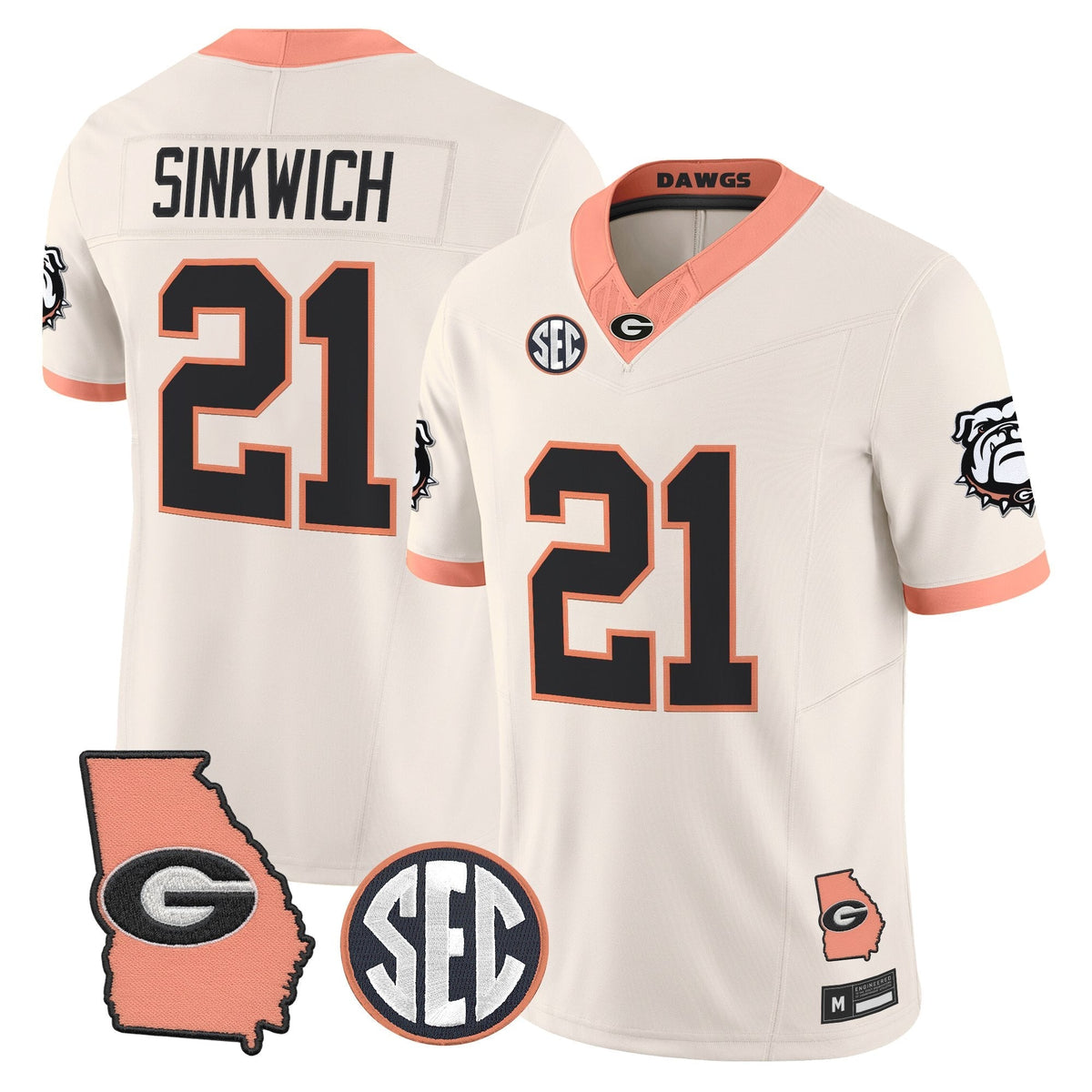 Georgia Bulldogs The Big Peach Vapor Limited Jersey - Stitched