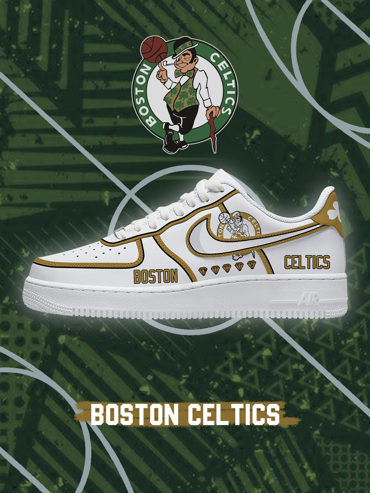 Boston Basketball V.3 Custom Low-top Sneakers For Fans