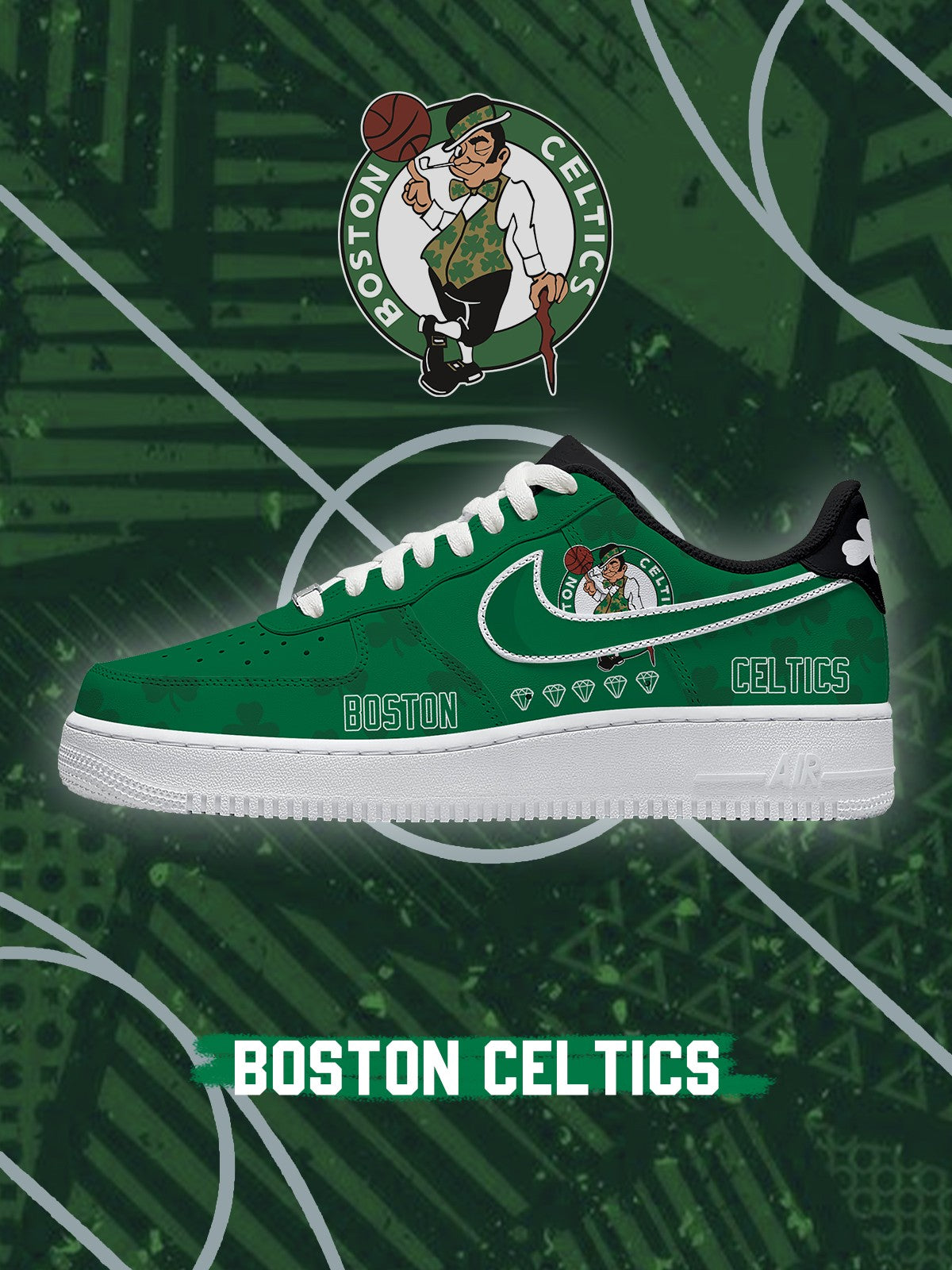 Boston Basketball V.4 Custom Low-top Sneakers For Fans