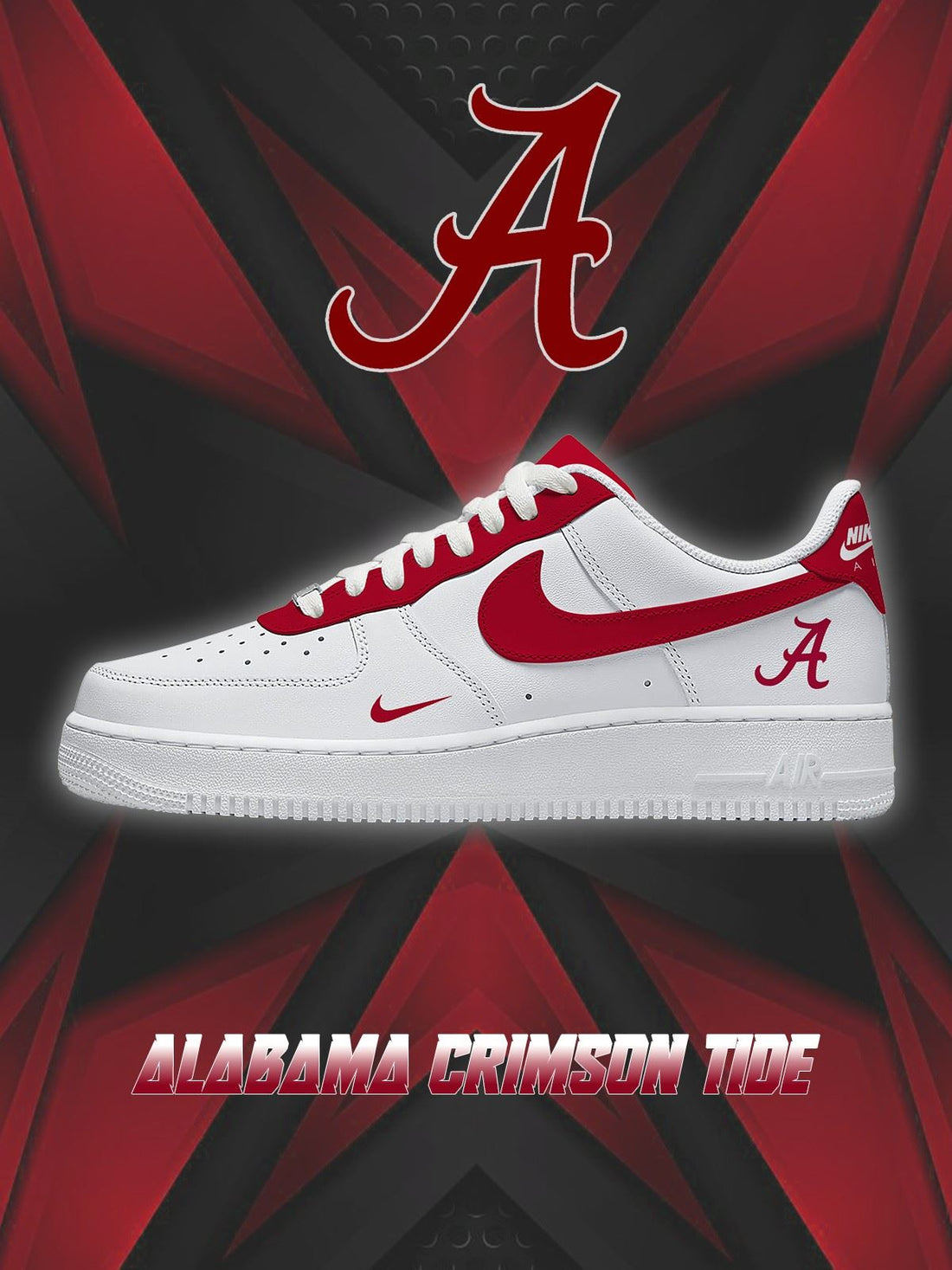 Alabama College Custom Low-top Sneakers For Fans-Cuztomshoes