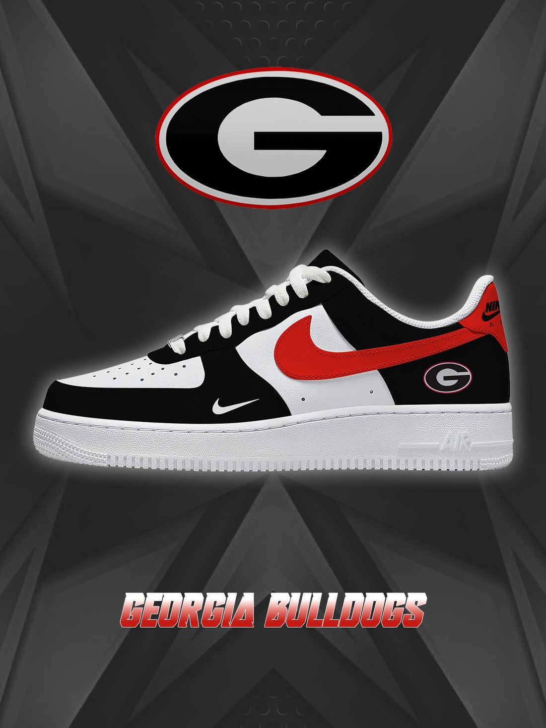 Georgia College Custom Low-top Sneakers For Fans-Cuztomshoes