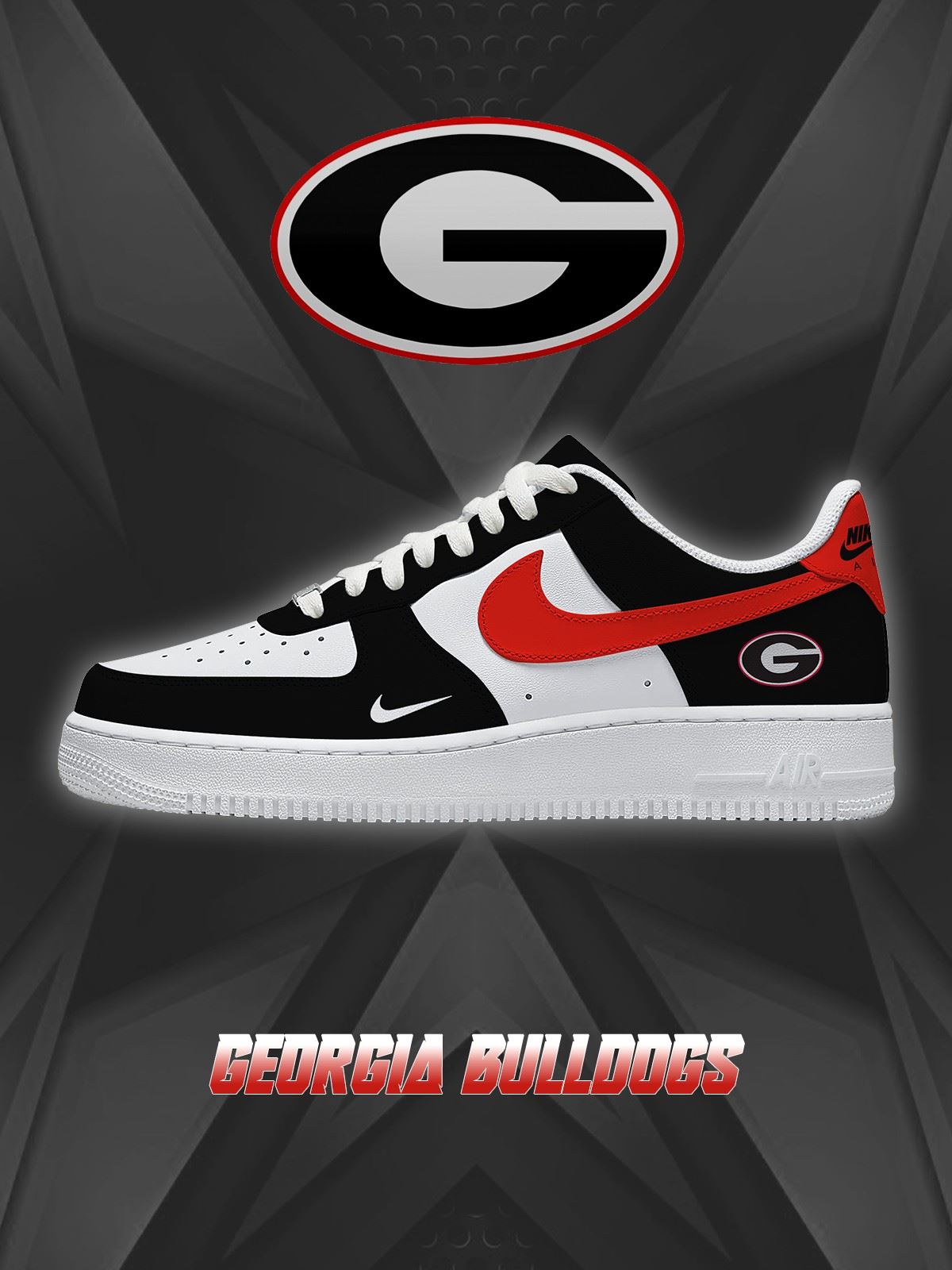 Georgia College Custom Low-top Sneakers For Fans