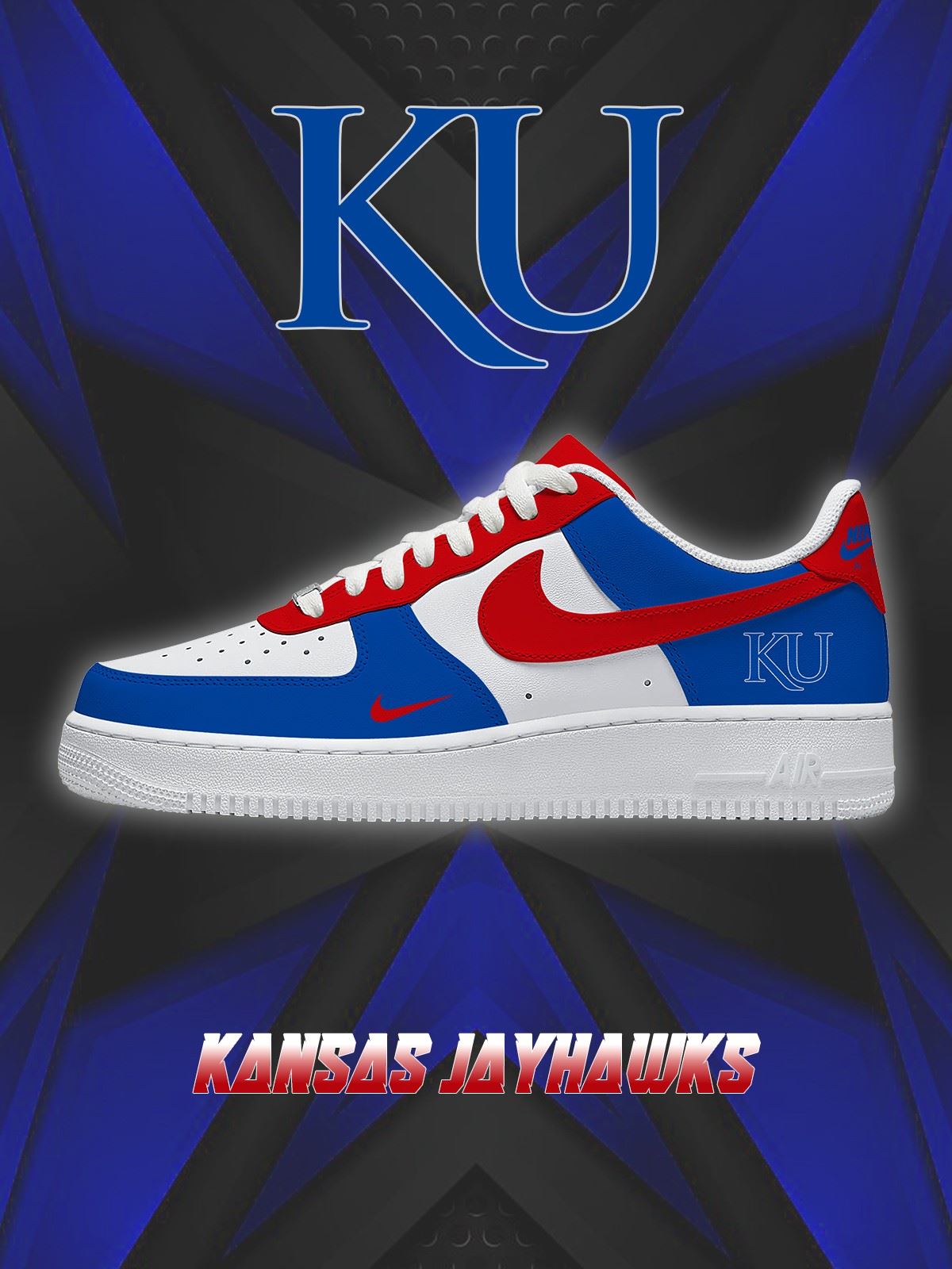 Kansas College Custom Low-top Sneakers For Fans