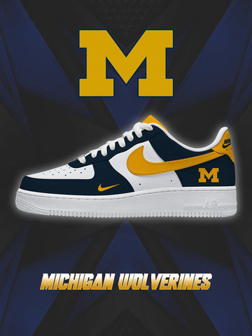 Michigan College Custom Low-top Sneakers For Fans